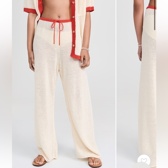 Onia NWT $275 Linen Knit Drawstring Pants M‎ - Picture 1 of 9